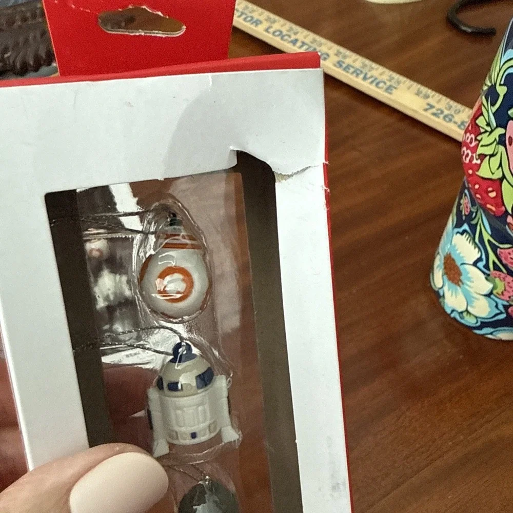 Hallmark Star Wars Mini Christmas Tree Ornament Set of 3 BB-8 R2-D2 Porg NIB F/W